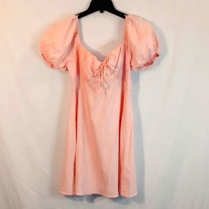 SBetro Light Pink Puff Sleeve Babydoll Dress Size XL